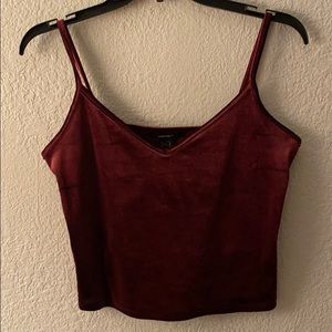 velvet v neck top